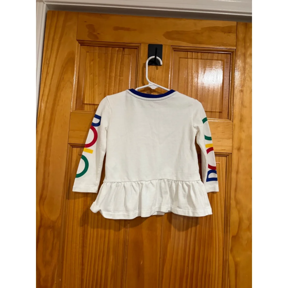 Ralph Lauren Baby Top 18M Polo Colorblock Pocket Logo Preppy Girls